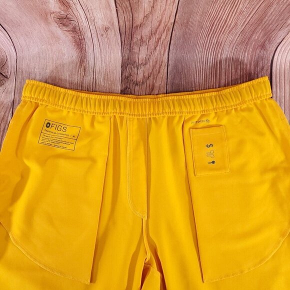 Figs Mens Size XL Tansen Scrub Pants Joggers Limited Edition Emergency Yellow - Picture 8 of 12